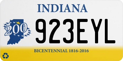 IN license plate 923EYL