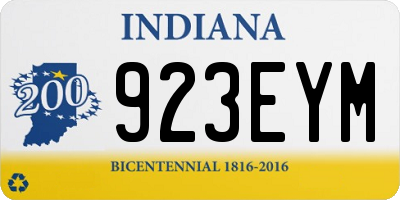 IN license plate 923EYM