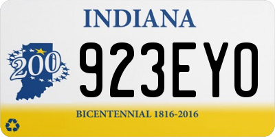 IN license plate 923EYO