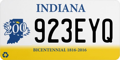 IN license plate 923EYQ
