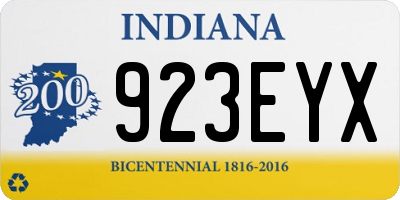 IN license plate 923EYX