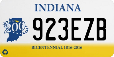 IN license plate 923EZB