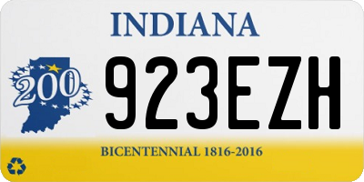 IN license plate 923EZH