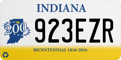IN license plate 923EZR