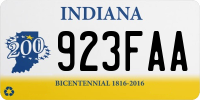 IN license plate 923FAA
