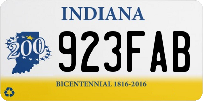 IN license plate 923FAB