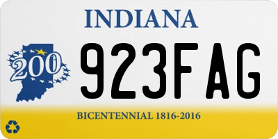 IN license plate 923FAG