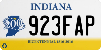 IN license plate 923FAP