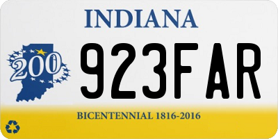 IN license plate 923FAR
