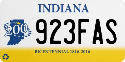 IN license plate 923FAS