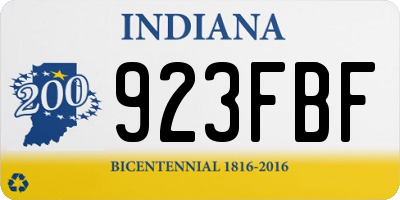 IN license plate 923FBF