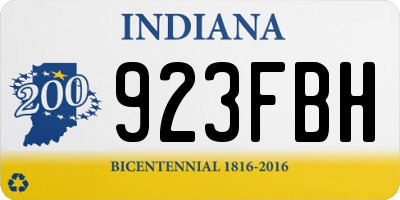 IN license plate 923FBH