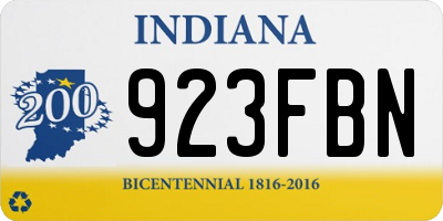 IN license plate 923FBN