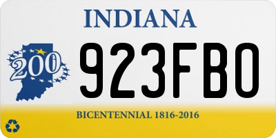 IN license plate 923FBO