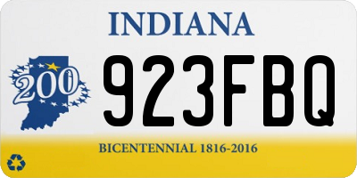 IN license plate 923FBQ