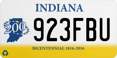 IN license plate 923FBU