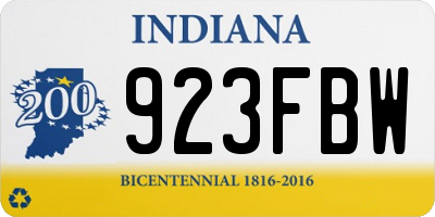 IN license plate 923FBW