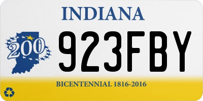 IN license plate 923FBY