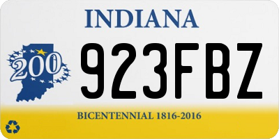 IN license plate 923FBZ