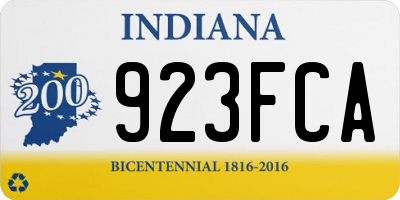 IN license plate 923FCA