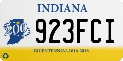 IN license plate 923FCI