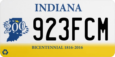 IN license plate 923FCM