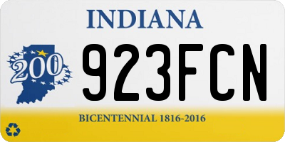 IN license plate 923FCN