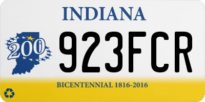 IN license plate 923FCR