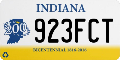 IN license plate 923FCT