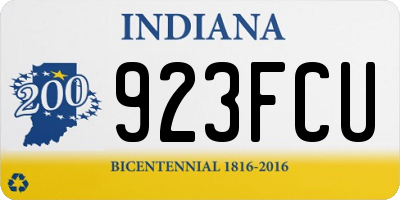 IN license plate 923FCU
