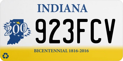 IN license plate 923FCV