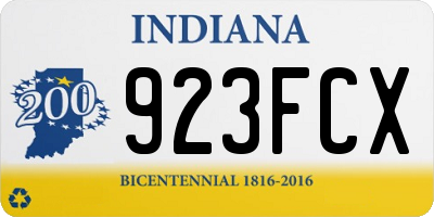 IN license plate 923FCX