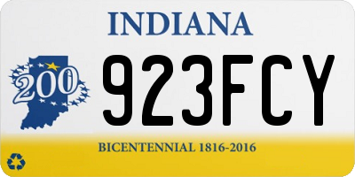 IN license plate 923FCY