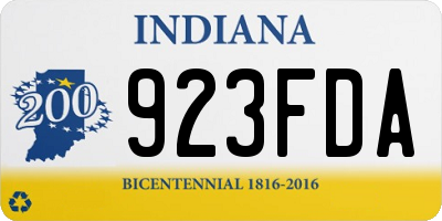 IN license plate 923FDA