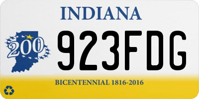 IN license plate 923FDG
