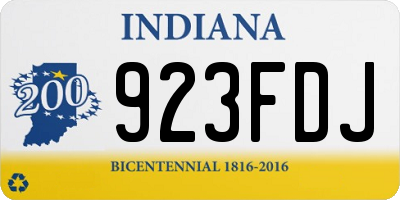 IN license plate 923FDJ