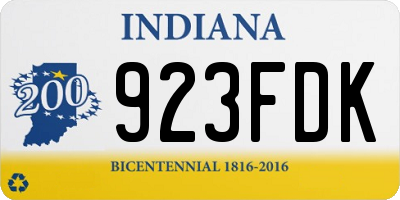 IN license plate 923FDK