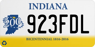 IN license plate 923FDL