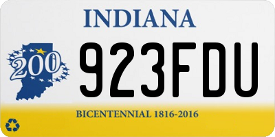 IN license plate 923FDU