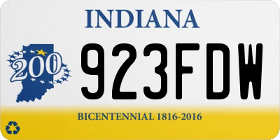 IN license plate 923FDW