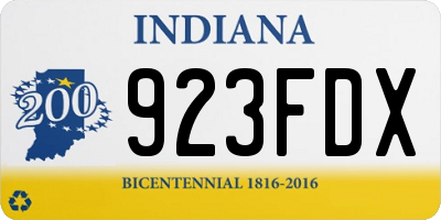 IN license plate 923FDX