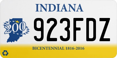 IN license plate 923FDZ