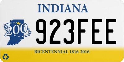 IN license plate 923FEE
