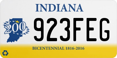 IN license plate 923FEG