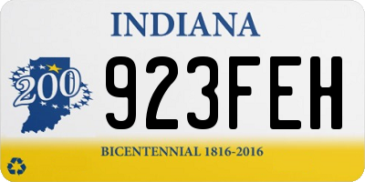 IN license plate 923FEH