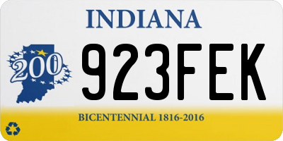 IN license plate 923FEK