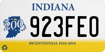 IN license plate 923FEO