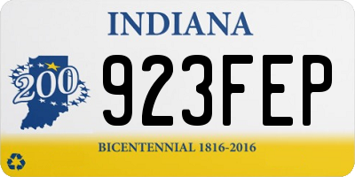 IN license plate 923FEP