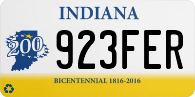 IN license plate 923FER