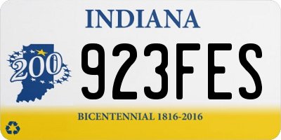 IN license plate 923FES